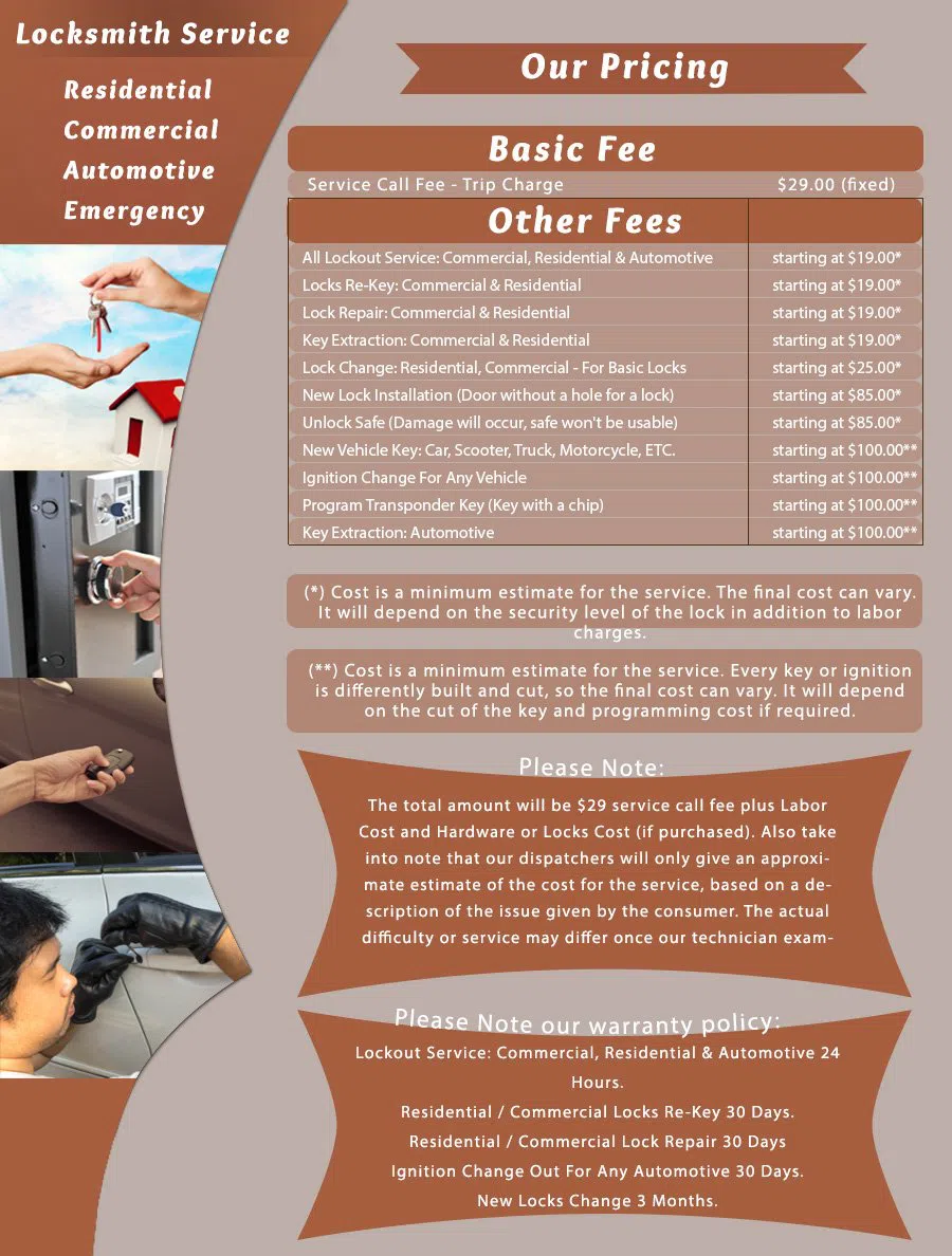 Oregon City OR Locksmith Store Oregon City, OR 503-832-0073 - price-list